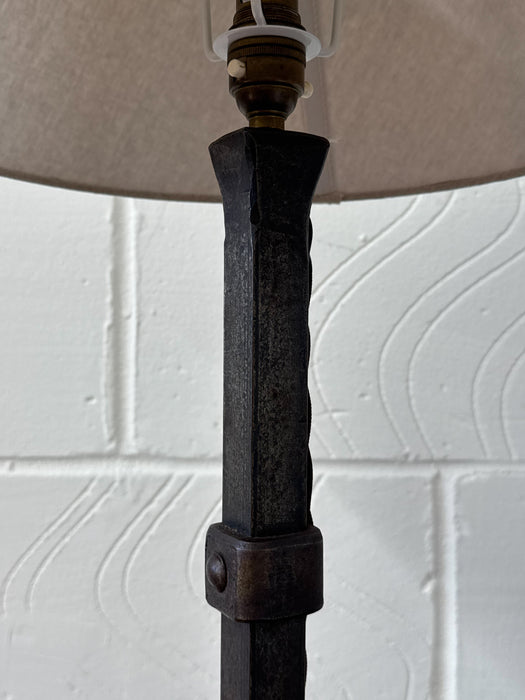 French Wrought Iron Table Lamp, in the Manner of Les Artisans de Marolles, c.1950s