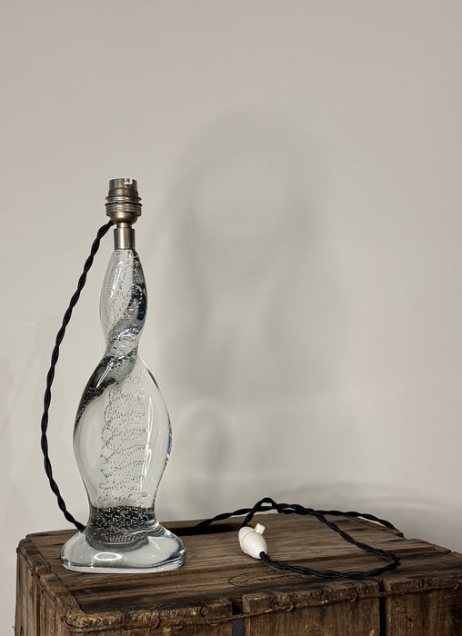 French Crystal Glass Table Lamp by Cristal Romesnil