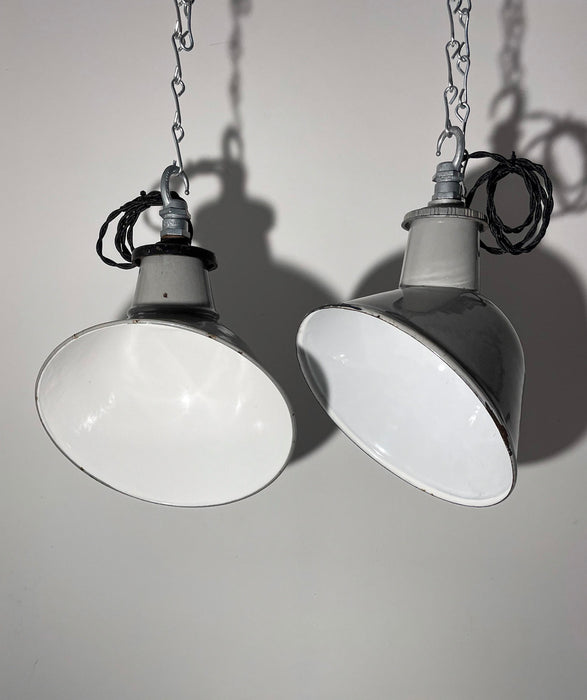 Pair of British Parabolic Pendant Lights by MAXLUME