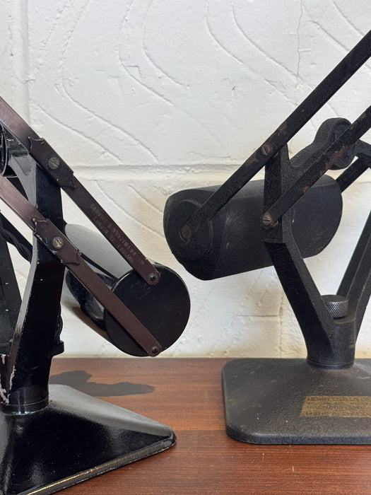 Pair of Early Hadrill & Horstmann Pluslite Industrial Task Lamps