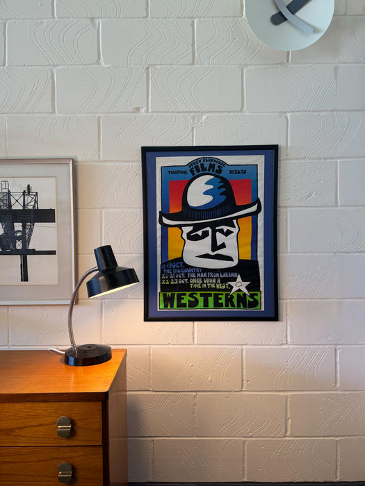 Original 'X3 Posters' screen-print produced for Derby Playhouse, dating to 1982