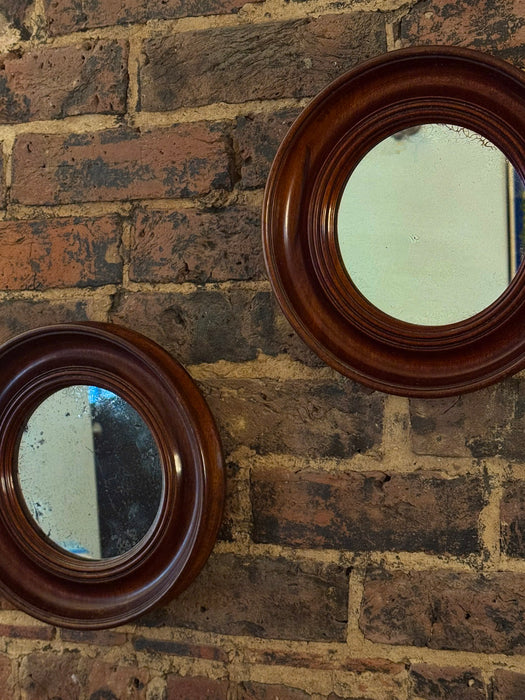Pair of 19th Century Framed Walnut Wall Mirrors