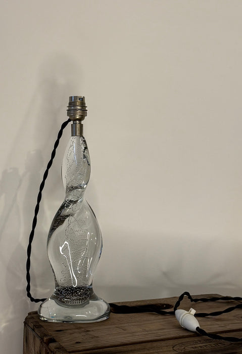 French Crystal Glass Table Lamp by Cristal Romesnil