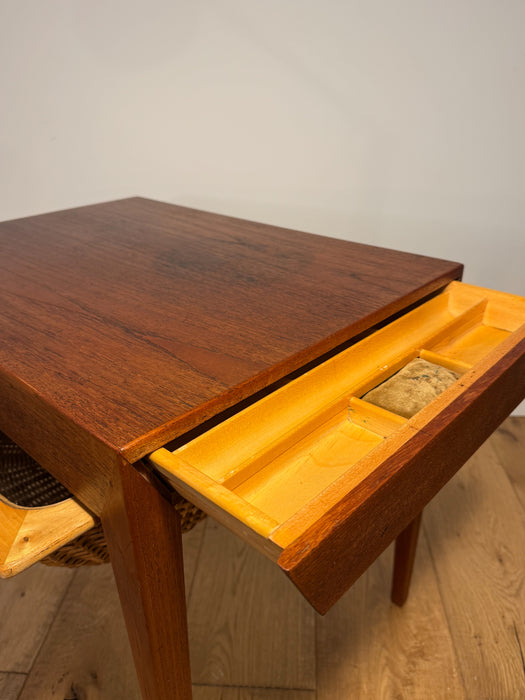Severin Hansen Teak Sewing Table for Haslev Møbelfabrik, 1960s