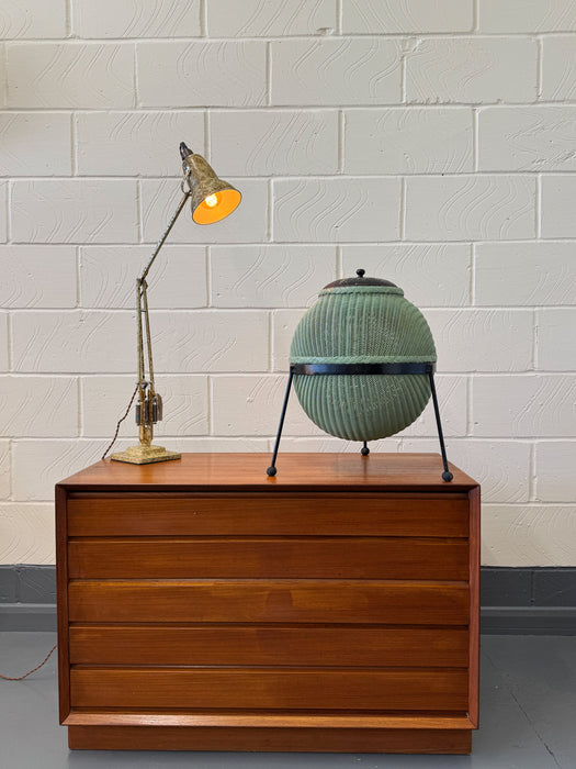 Rare ‘Sputnik’ Lloyd Loom Linen Basket by Geoffrey Lusty, 1957
