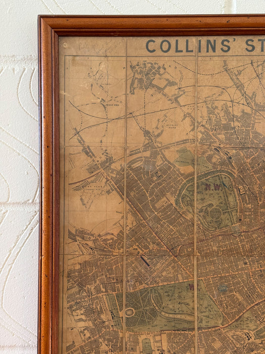 Collins’ Standard Map of London, c.1860s