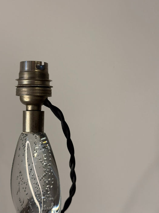 French Crystal Glass Table Lamp by Cristal Romesnil