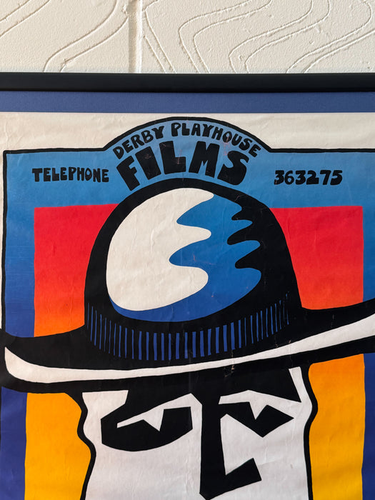 Original 'X3 Posters' screen-print produced for Derby Playhouse, dating to 1982