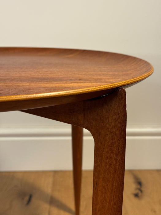 Teak Tray Table by Willumsen & Engholm for Fritz Hansen, Denmark, 1950s
