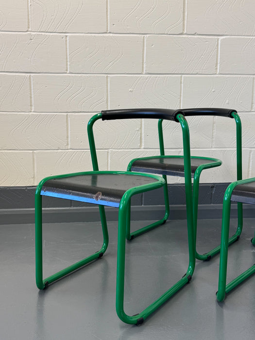 Set of 4 ‘Airon’ Stacking Chairs, Italy, 1980s