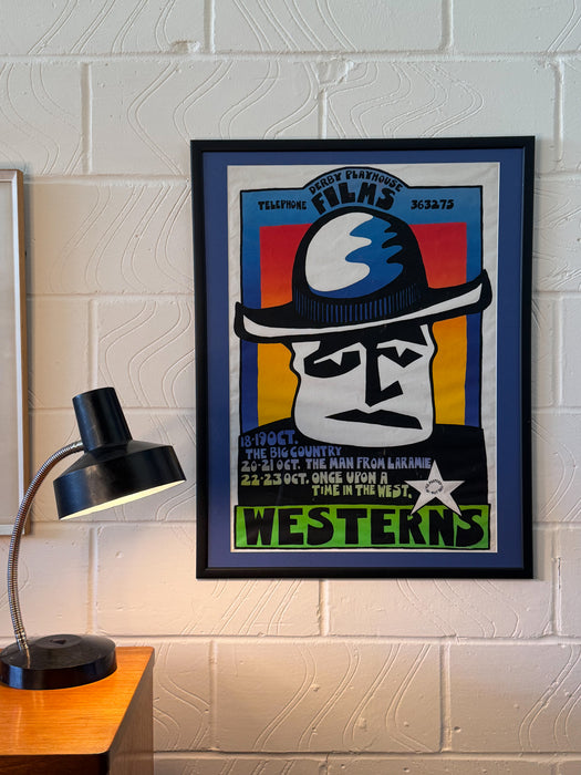 Original 'X3 Posters' screen-print produced for Derby Playhouse, dating to 1982