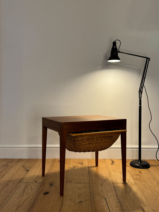 Severin Hansen Teak Sewing Table for Haslev Møbelfabrik, 1960s