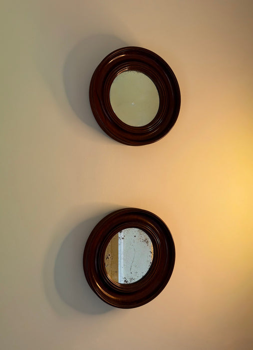Pair of 19th Century Framed Walnut Wall Mirrors