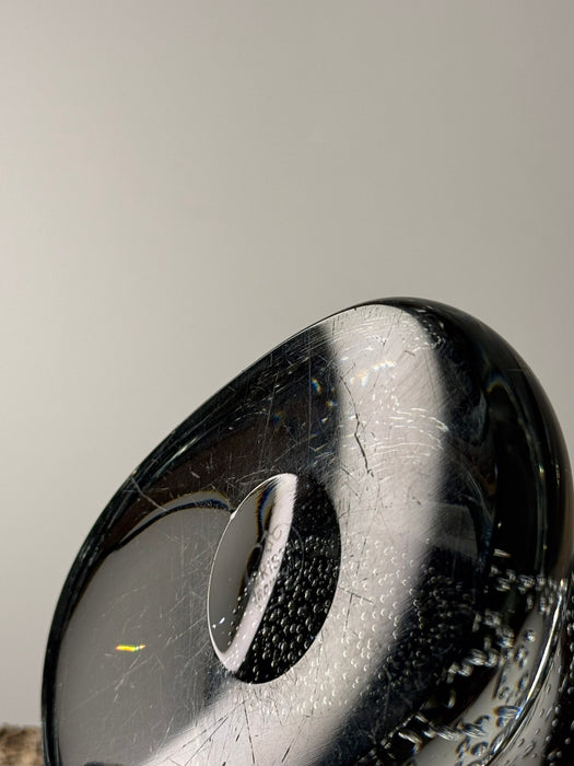 French Crystal Glass Table Lamp by Cristal Romesnil