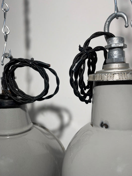 Pair of British Parabolic Pendant Lights by MAXLUME