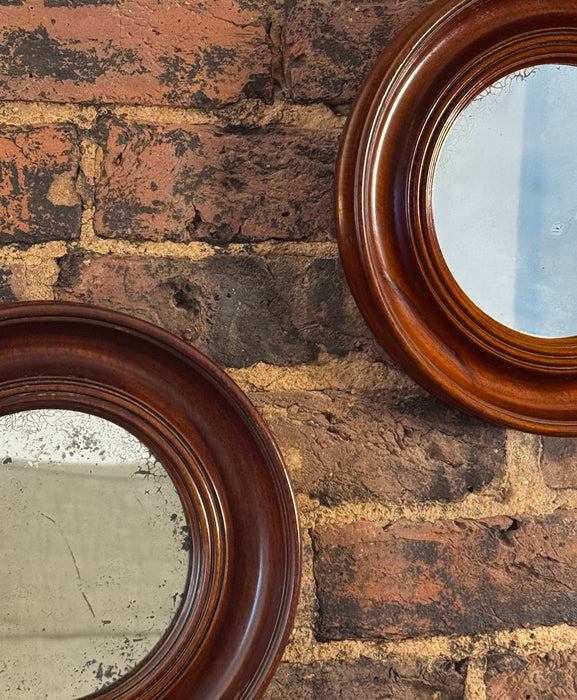 Pair of 19th Century Framed Walnut Wall Mirrors