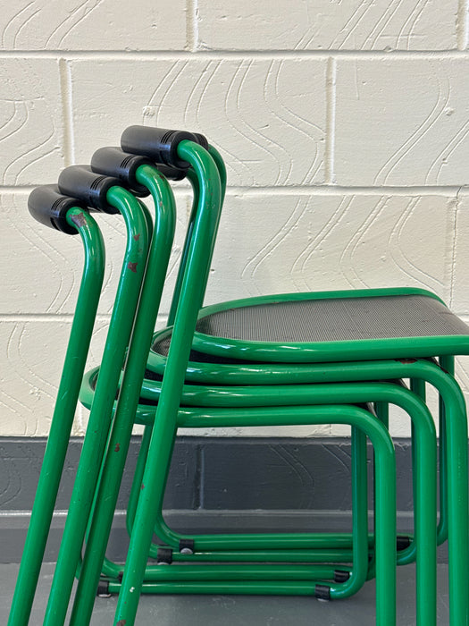 Set of 4 ‘Airon’ Stacking Chairs, Italy, 1980s