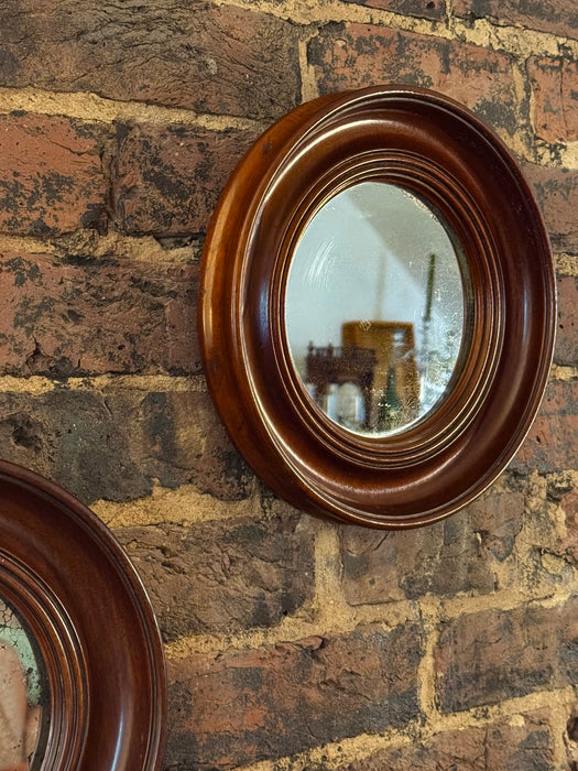 Pair of 19th Century Framed Walnut Wall Mirrors