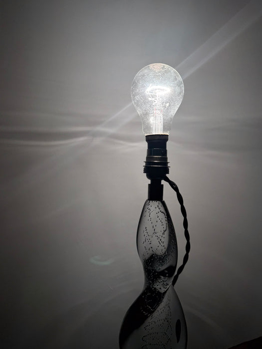 French Crystal Glass Table Lamp by Cristal Romesnil