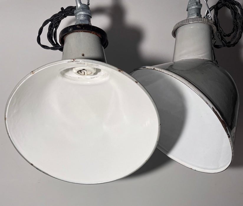 Pair of British Parabolic Pendant Lights by MAXLUME