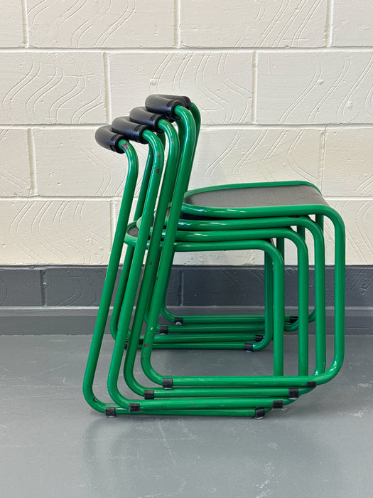 Set of 4 ‘Airon’ Stacking Chairs, Italy, 1980s