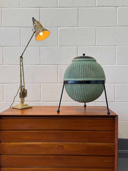 Rare ‘Sputnik’ Lloyd Loom Linen Basket by Geoffrey Lusty, 1957