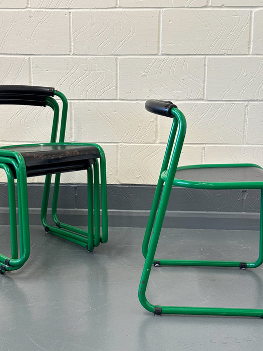 Set of 4 ‘Airon’ Stacking Chairs, Italy, 1980s