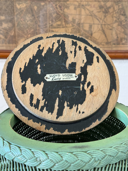 Rare ‘Sputnik’ Lloyd Loom Linen Basket by Geoffrey Lusty, 1957