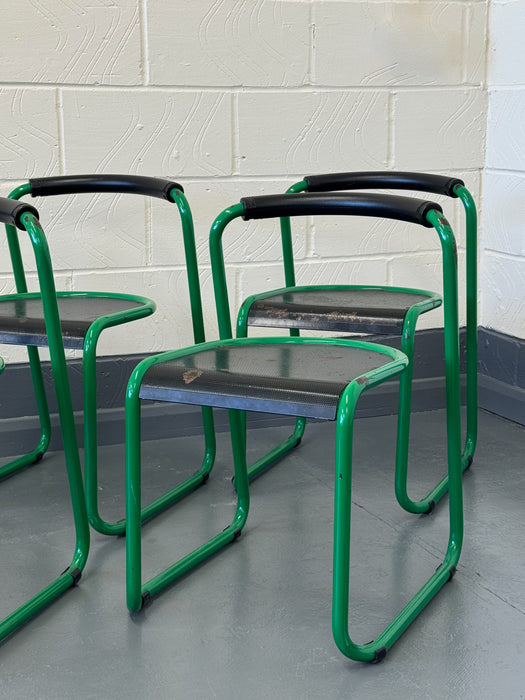 Set of 4 ‘Airon’ Stacking Chairs, Italy, 1980s