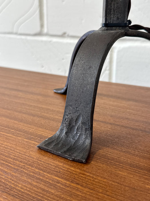 French Wrought Iron Table Lamp, in the Manner of Les Artisans de Marolles, c.1950s