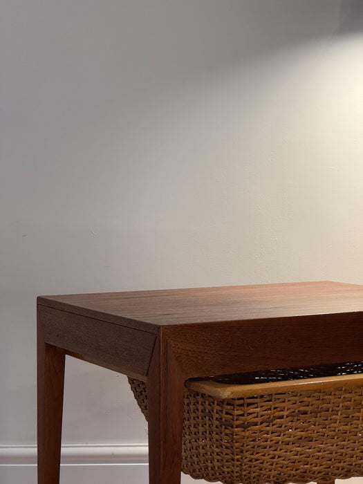Severin Hansen Teak Sewing Table for Haslev Møbelfabrik, 1960s