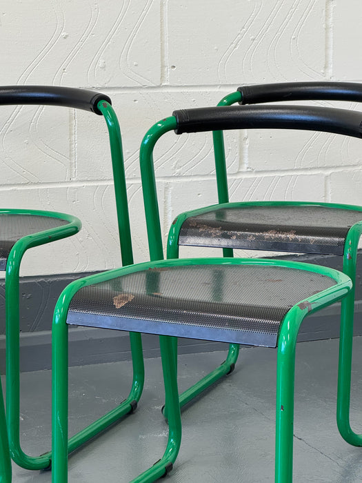 Set of 4 ‘Airon’ Stacking Chairs, Italy, 1980s