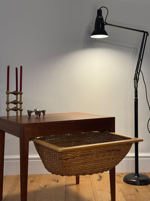 Severin Hansen Teak Sewing Table for Haslev Møbelfabrik, 1960s