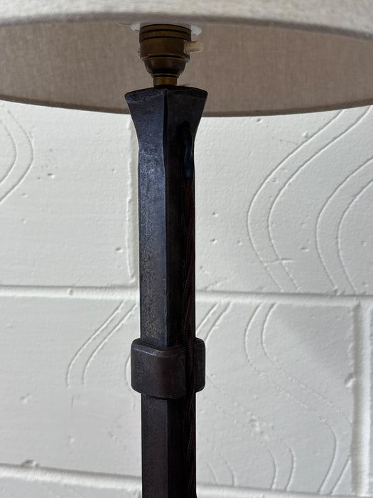 French Wrought Iron Table Lamp, in the Manner of Les Artisans de Marolles, c.1950s