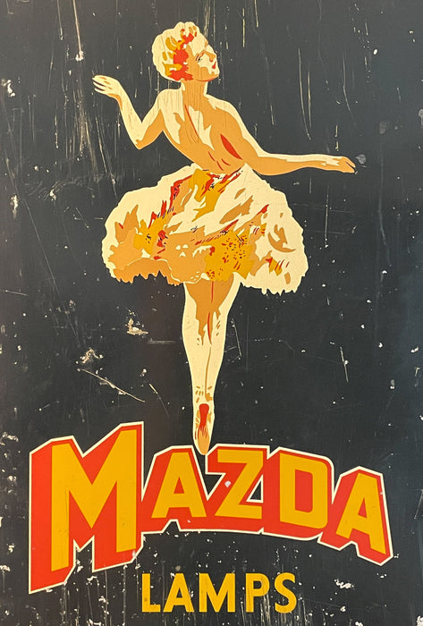 Mazda Lamps Advertising Sign, Circa 1930s