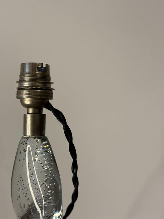 French Mid-Century Glass Table Lamp, Circa 1960s