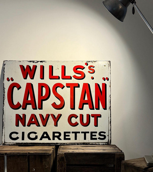 Original Wills Cigarettes Advertising Enamel Sign, Circa 1920s