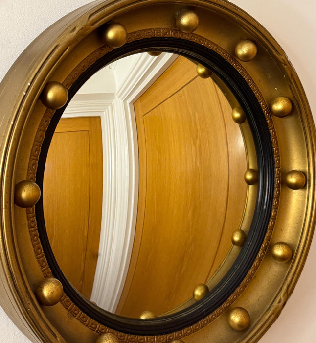 Vintage Regency Style Convex Mirror, Circa 1930s