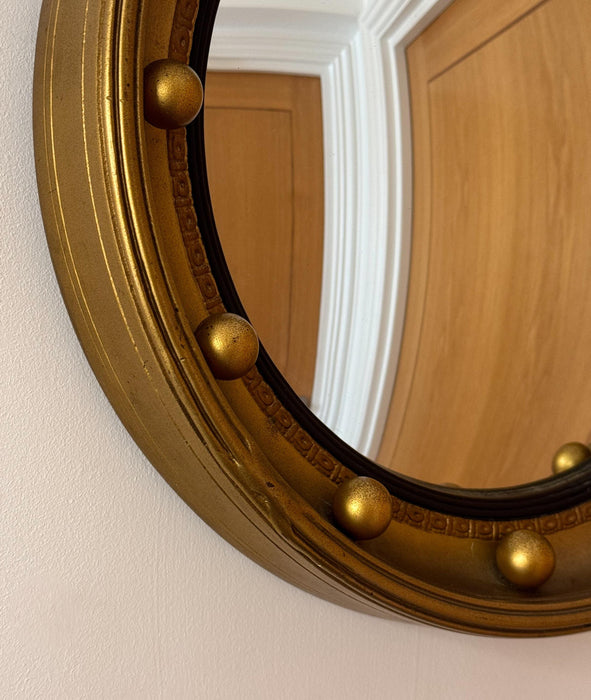 Vintage Regency Style Convex Mirror, Circa 1930s