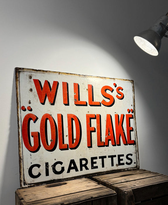 Original Wills Cigarettes Advertising Enamel Sign, Circa 1920s