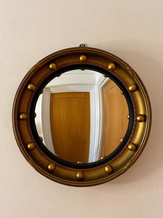 Vintage Regency Style Convex Mirror, Circa 1930s